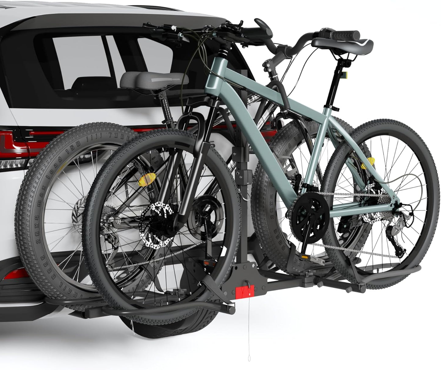 Skiennix Hitch Bike Rack - Wobble-Free Smart Tilting Design | 2-Bike Capacity, 200 lbs, Fits Standard & Fat Tire E-Bikes