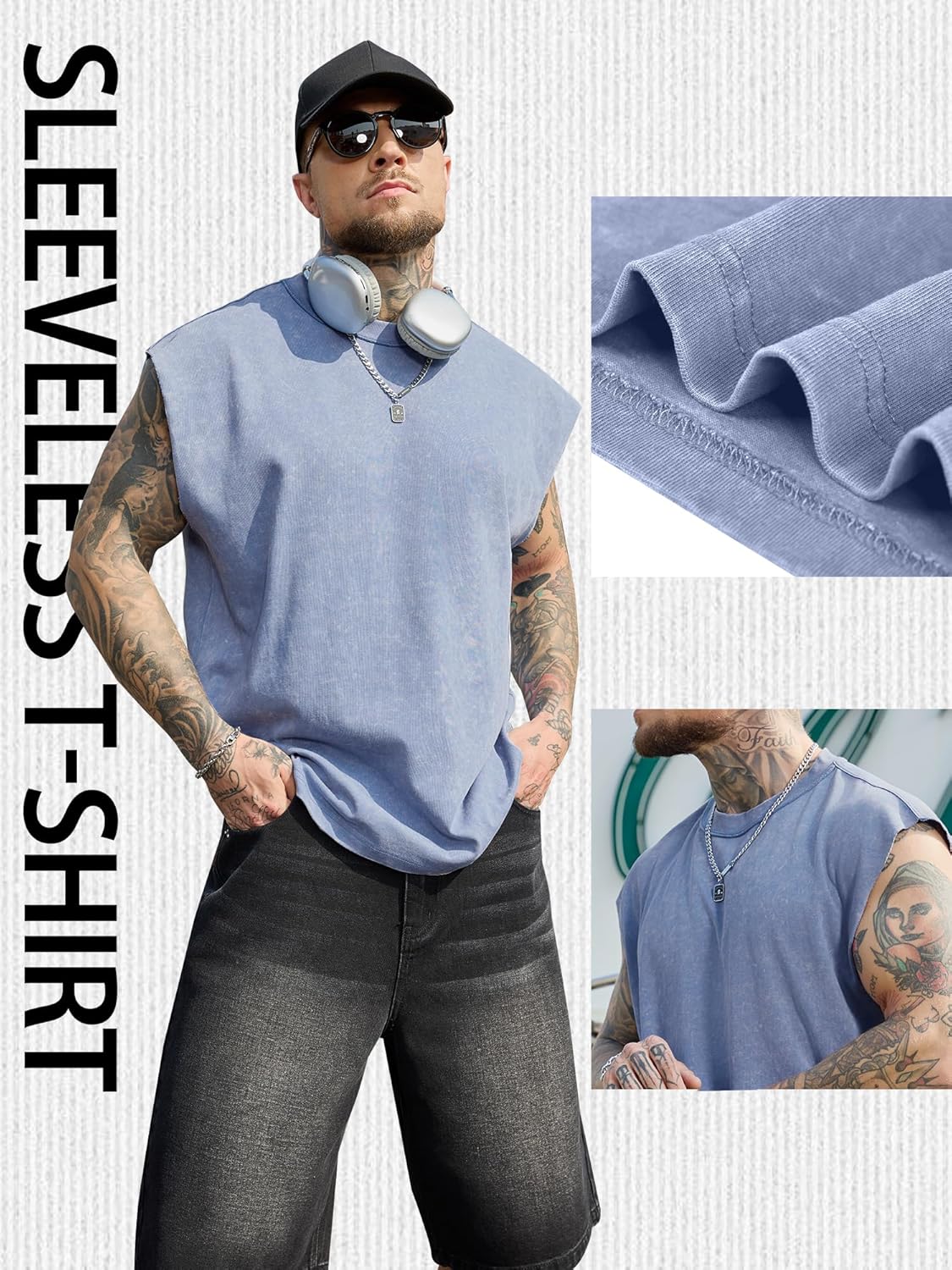 PLEPAN Men's Muscle Tank Tops - Sleeveless Workout Tee for Gym | Stylish Fit & Comfortable Design