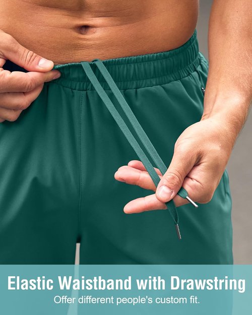 G Gradual Men's Athletic Running Shorts - Quick Dry with Zipper Pockets | Available in 5", 7", 9" Sizes