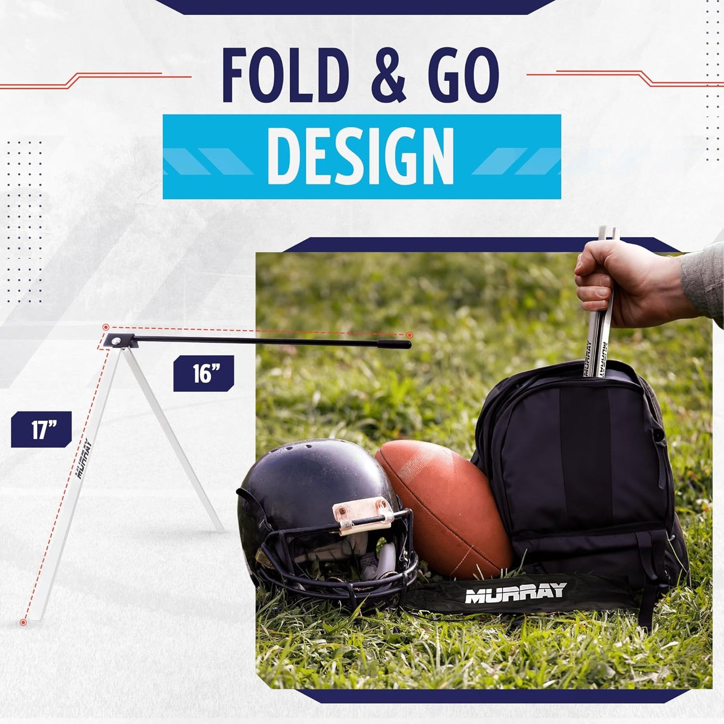 Murray Sporting Goods Football Kicking Tee - Essential Training Equipment for All Ages - Durable Stand for Field Goal Kickers