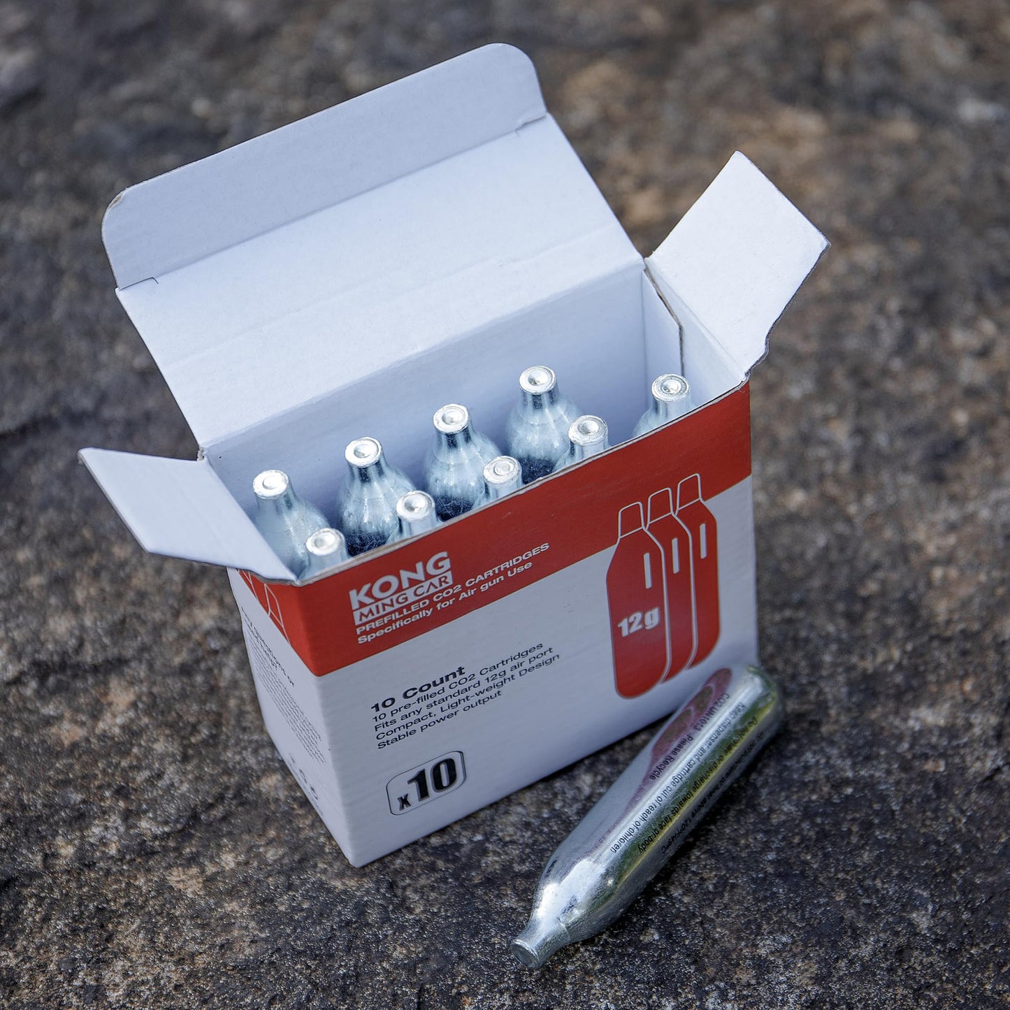 KONG MING CAR 8 Gram / 12 Gram CO2 Cartridges, Non-Threaded,High-Grade CO2 Cylinder CO2 Cartridges for Paintball Guns,Pellet Guns, BB Guns and Airsoft Guns (12G-10PCS)