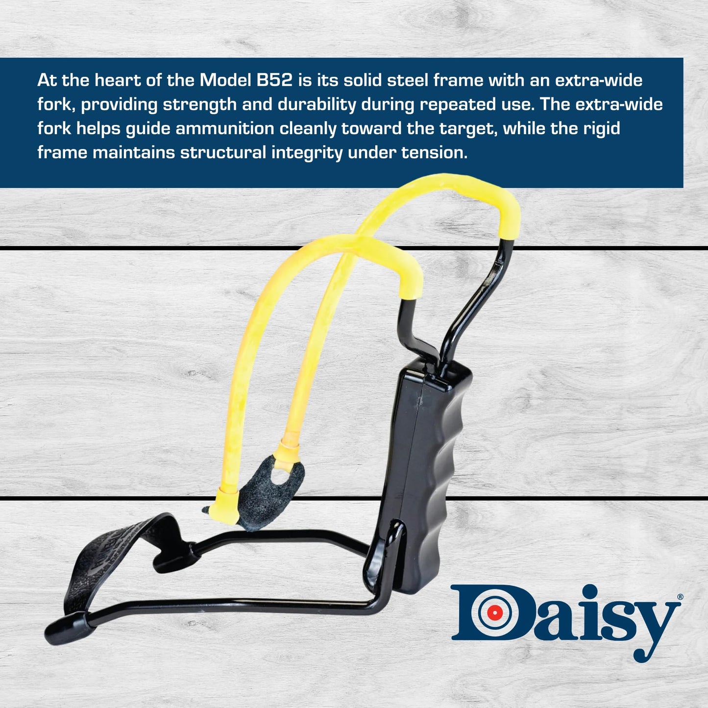 Daisy B52 Wrist Support Slingshot - Black/Yellow