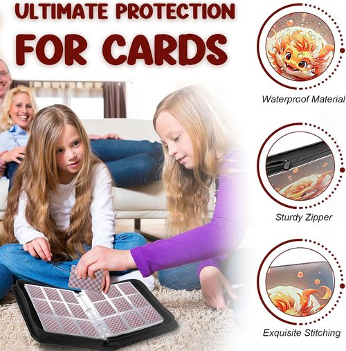 Card Binder - 900 Pockets Trading Card Holder with 50 Removable Sleeves for Organized Storage