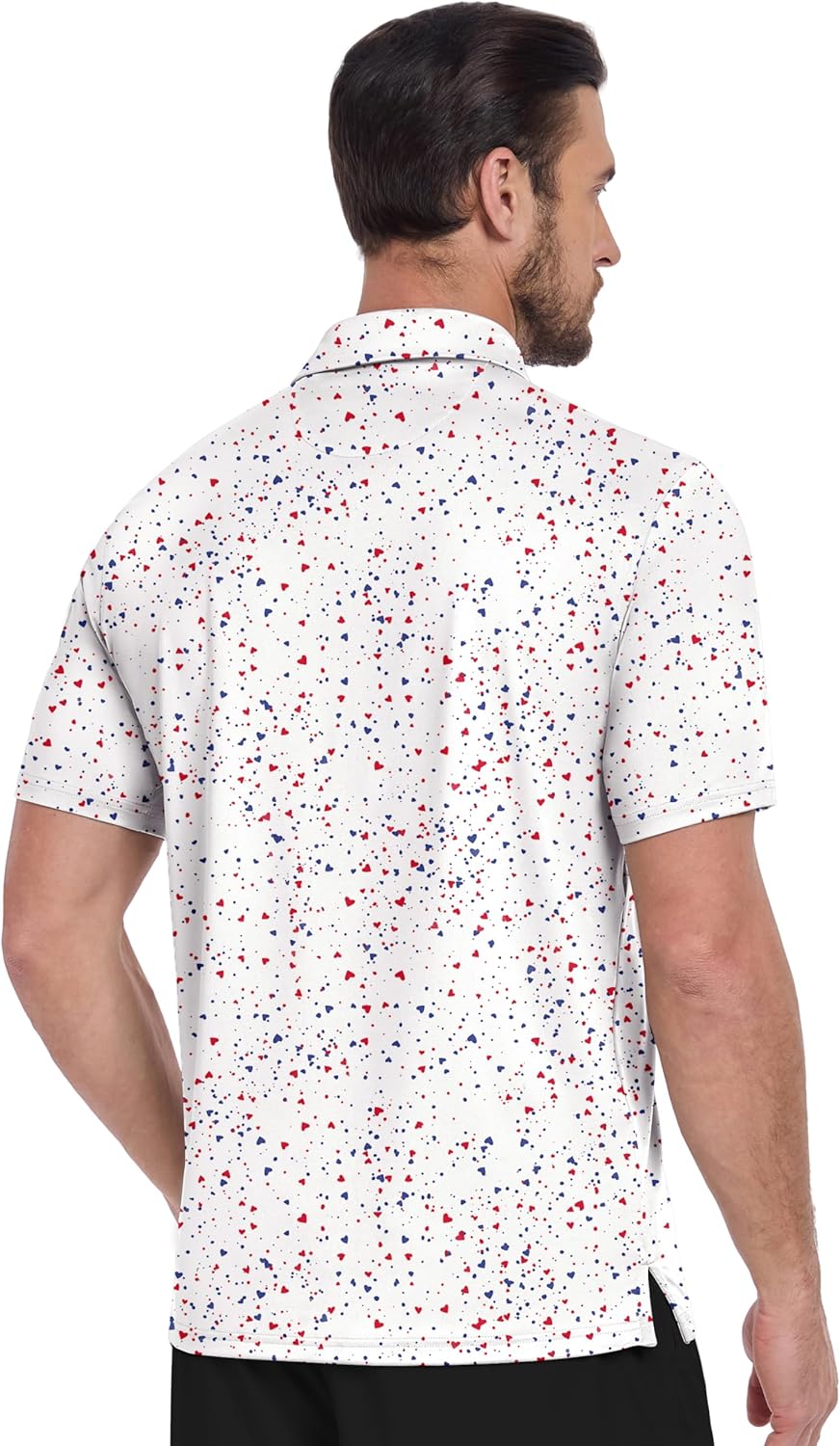 ZITY Men's Golf Shirt - Short Sleeve Moisture-Wicking Polo with Stylish Print Patterns | Casual Comfort