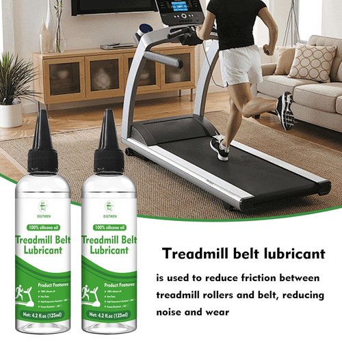 EIGTWEN Treadmill Lubricant - 100% Silicone Oil for High-Temperature Stability | 2 x 125ml Bottles