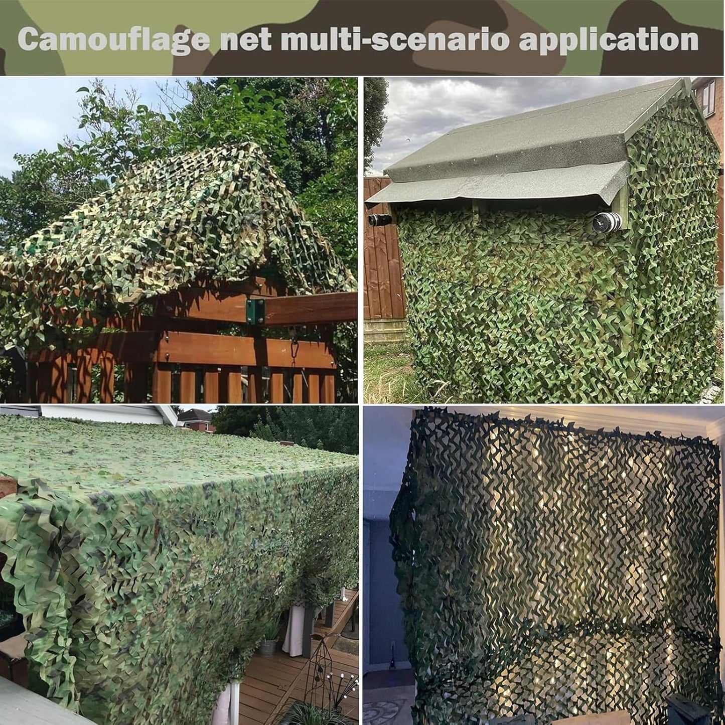 Skiennix Camo Netting - Versatile Camouflage Tarp for Hunting, Camping & Decorations | 20x20, 10x20, 10x10 Sizes