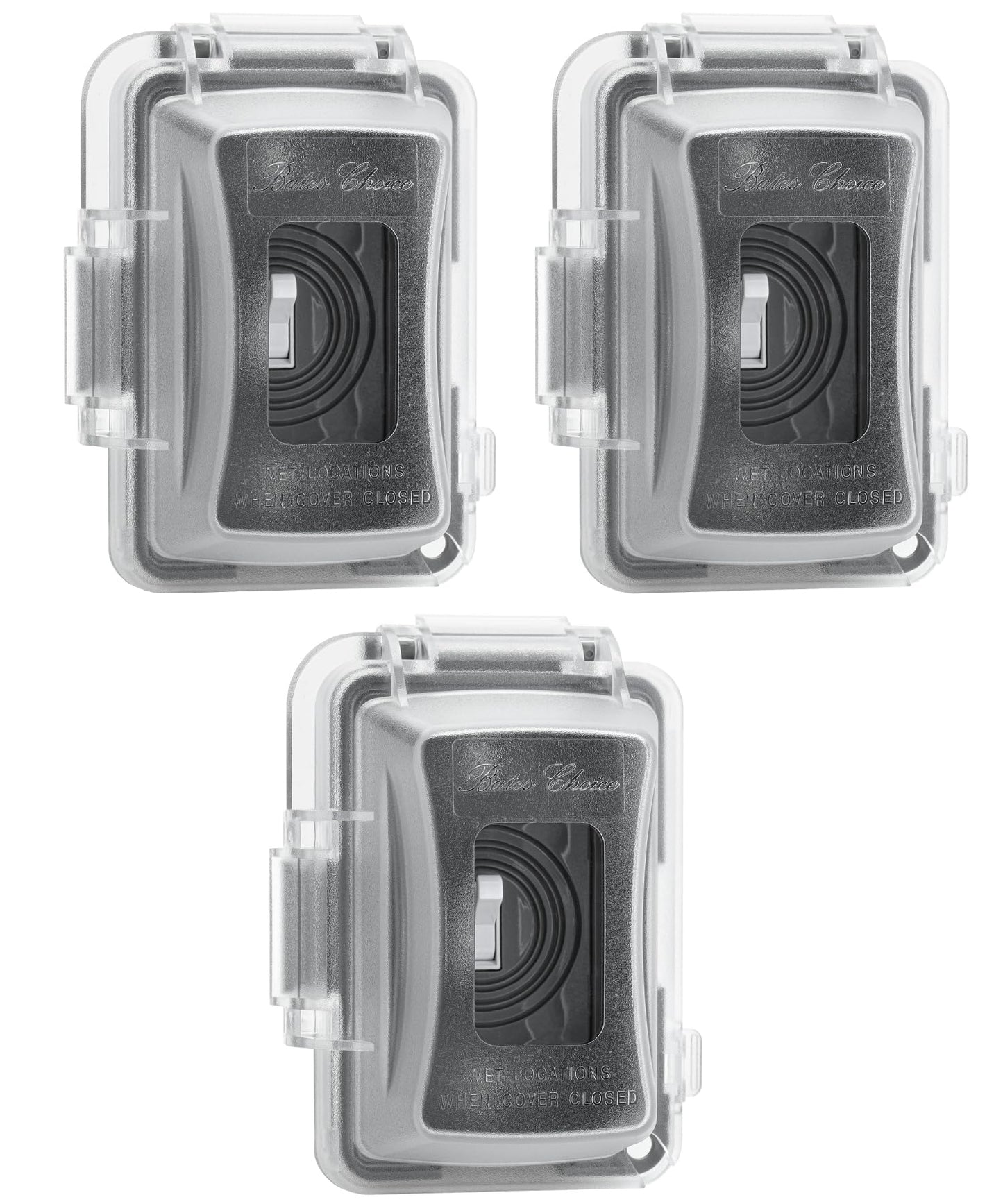 Bates- Weatherproof Electrical Outlet Cover, 3 Pack, 1-Gang, Outdoor Outlet Cover Weatherproof