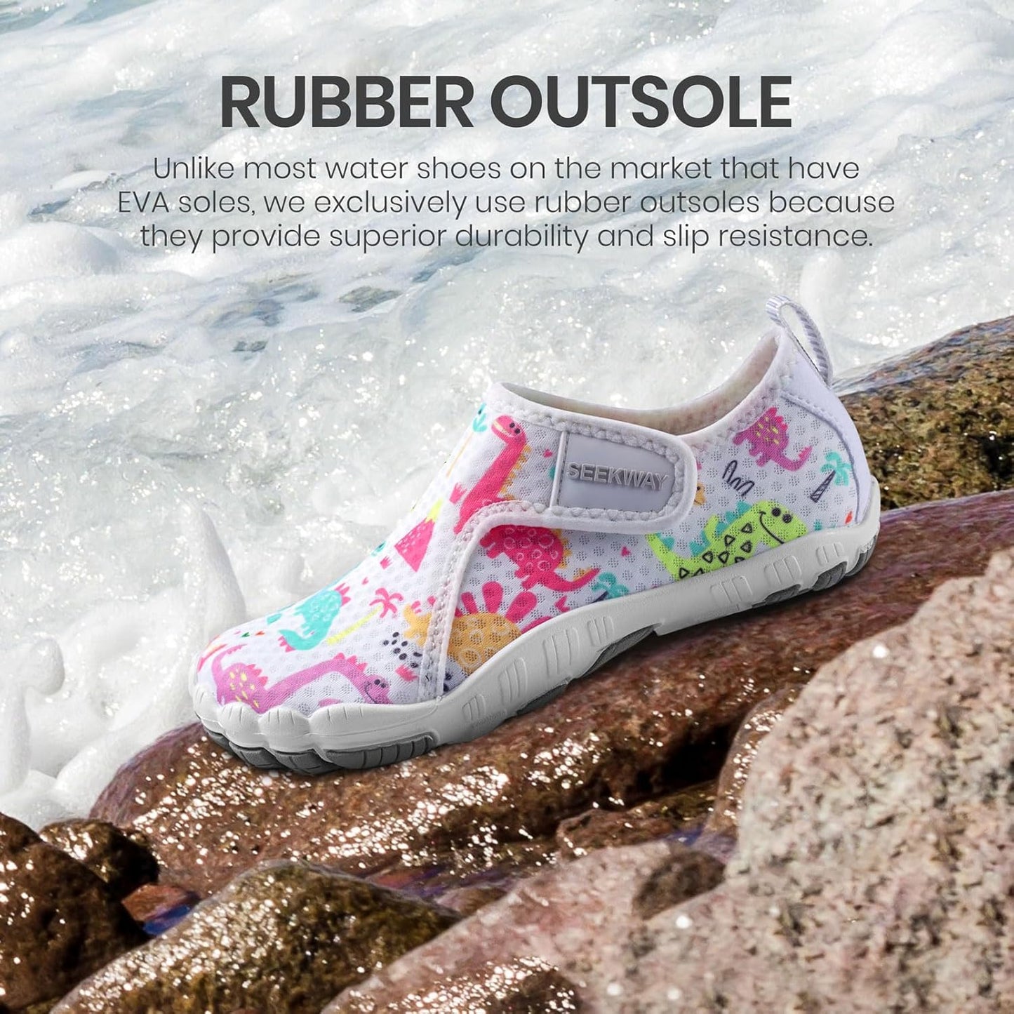 SEEKWAY Barefoot Water Shoes for Kids - Quick-Dry, Non-Slip Sand Shoes for Hiking & Beach | Toddler Sizes