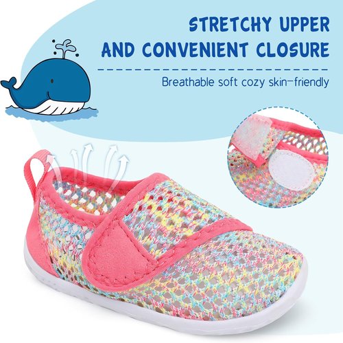 LeIsfIt Toddler Water Shoes - Breathable Quick-Dry Aqua Socks for Kids | Perfect for Beach & Pool Fun