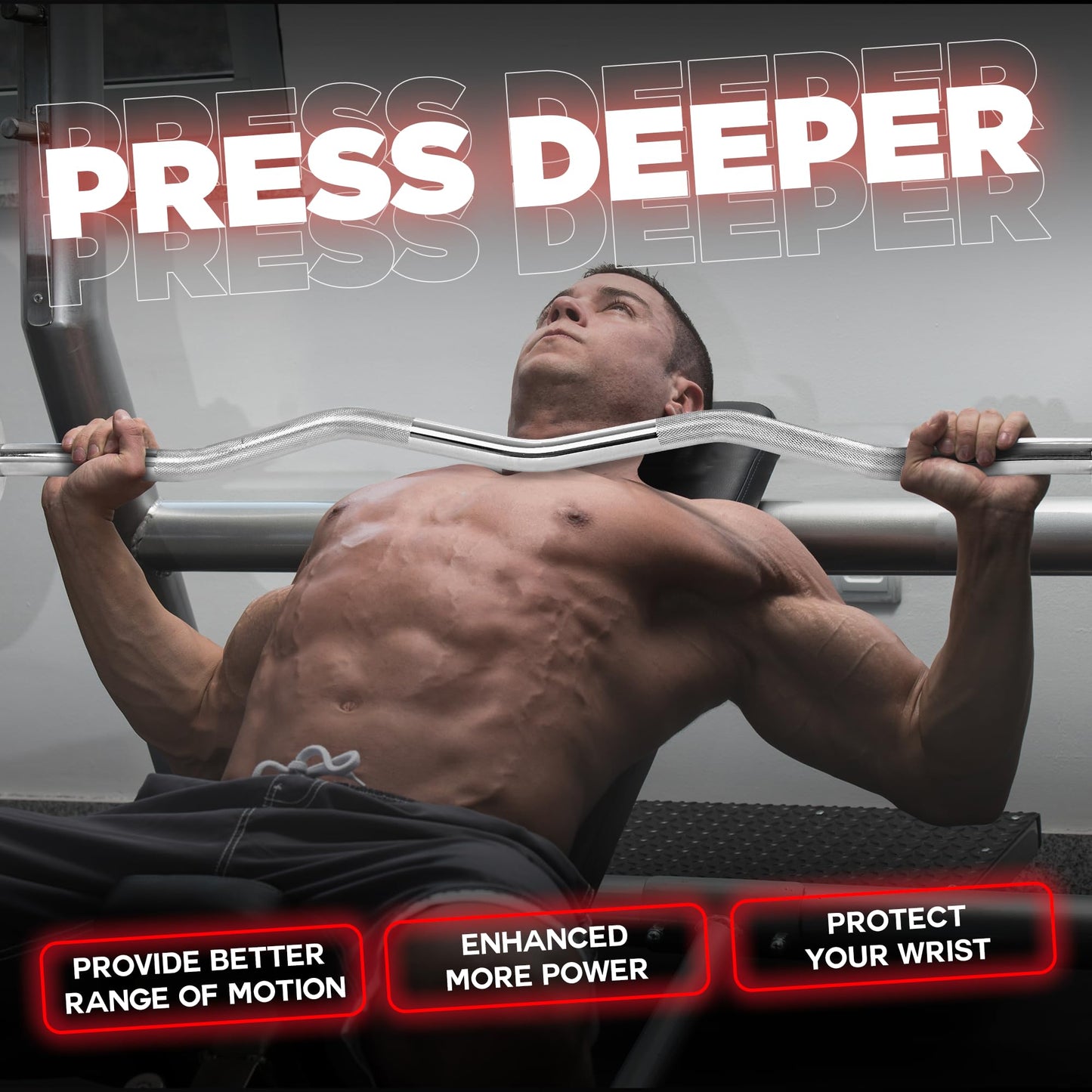 Yes4All Metal Olympic Barbell Curl Bar 200 lbs - Elevate Your Strength Training