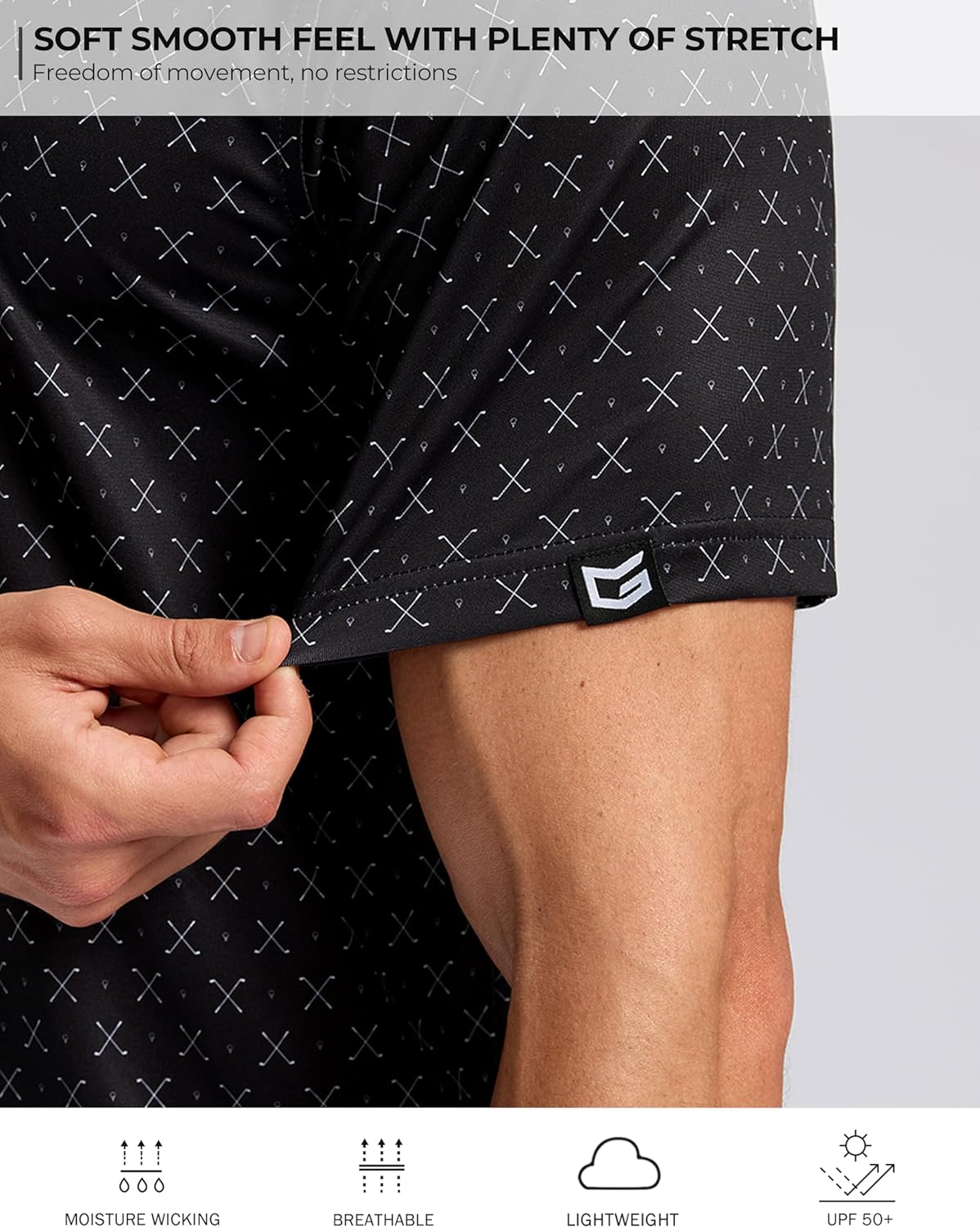 Skiennix Men's Golf Shirt - Short Sleeve Moisture-Wicking Polo | Casual Lightweight Design