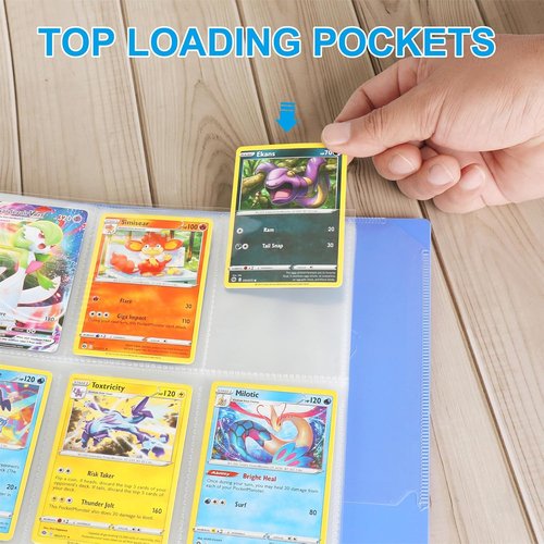ABLY 540 Pockets Double-Sided Trading Card Sleeves - 9-Pocket Clear Protectors for Game Cards | Fits 3 Ring Binder (30 Pages)