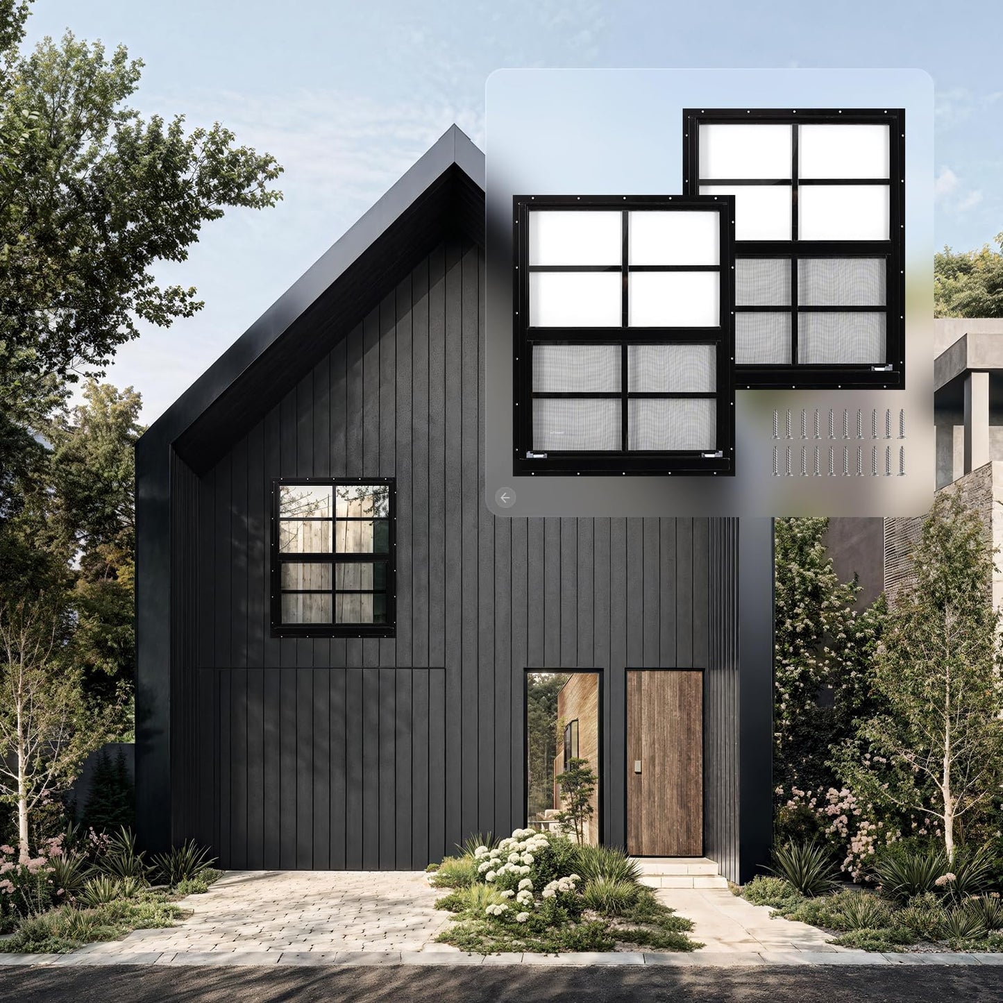 MHirmosy 2 Pcs Black Shed Windows 18" x 23" - Pro Series Thermal Break Frame Tempered Glass - Sliding Windows Windows for Tiny House, Workshop, Greenhouse, Garage