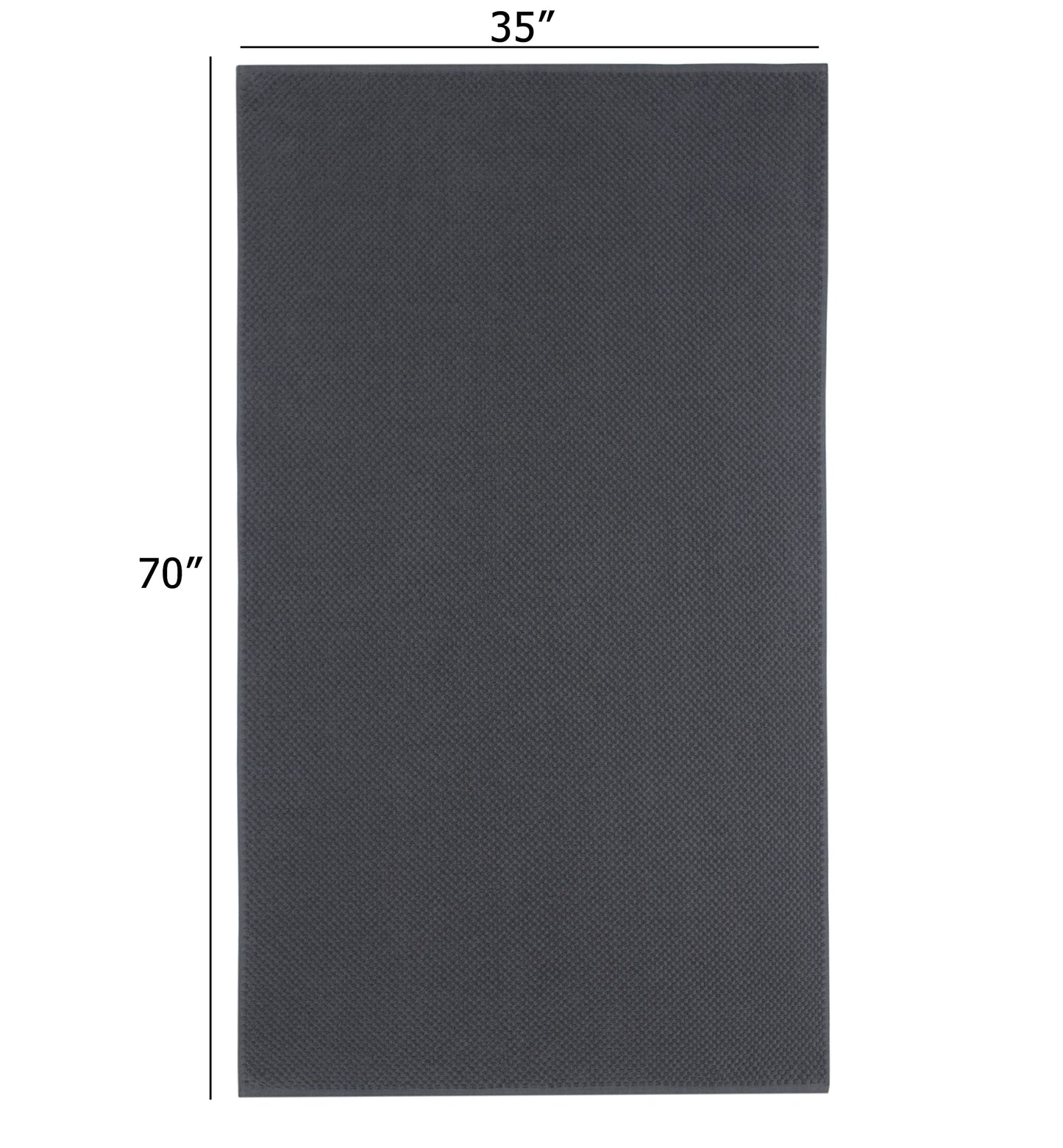 COTTON CRAFT Euro Spa Waffle Weave Bath Sheets - Set of 2 Grey Towel Sheets