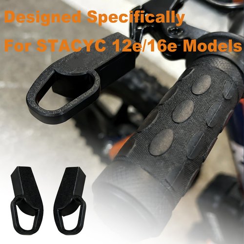 JcoGel Brake Extender for STACYC 12e/16e | 2-Pack Bike Brake Lever Extension | Improved Control & Safety for STACYC Bike | Easy Install（Black）