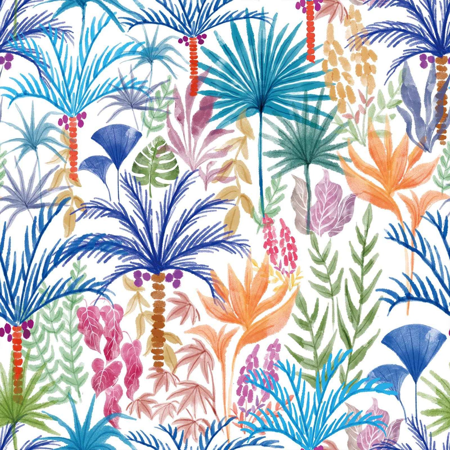 practicalWs Boho Peel and Stick Wallpaper Floral Decorative Wallpaper Beach Tropical Coconut Tree Self Adhesive Wall Paper Vinyl Wrap Roll 17.7" x 118.1"