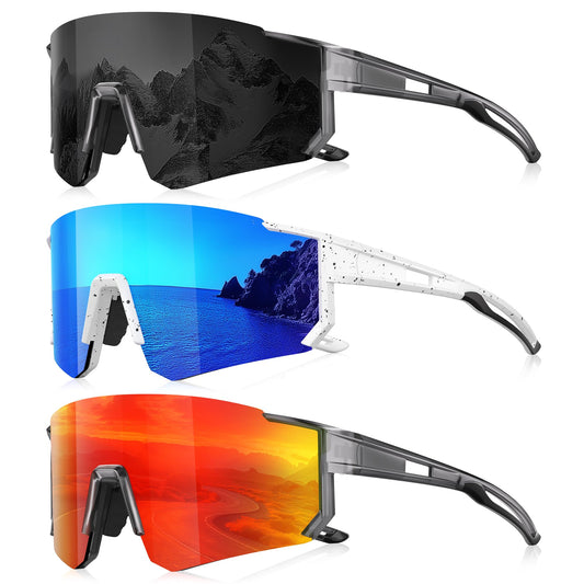 Foliful Sports Polarized Sunglasses Men Women for Running Baseball Hiking