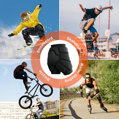 3D Protective Hip Butt EVA Padded Shorts, Crash Pad Impact Gear for Snowboard Skateboard Ski Roller Skating Bicycle et.
