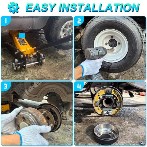 Enekerp Club Car Brake Repair Kits Fit Club Car DS 1995-UP and Precedent 2004-UP, Golf Cart Brake Drums/Hubs & Brake Shoes/Brake Pads & Brake Spring Kits, OEM Replace# 101791101 1018232-01 101816301