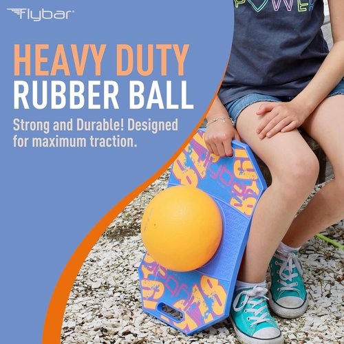 Flybar Pogo Trick Ball for Kids - Anti-Slip Balance Bounce Board with Pump - Indoor & Outdoor Fun for Ages 6+