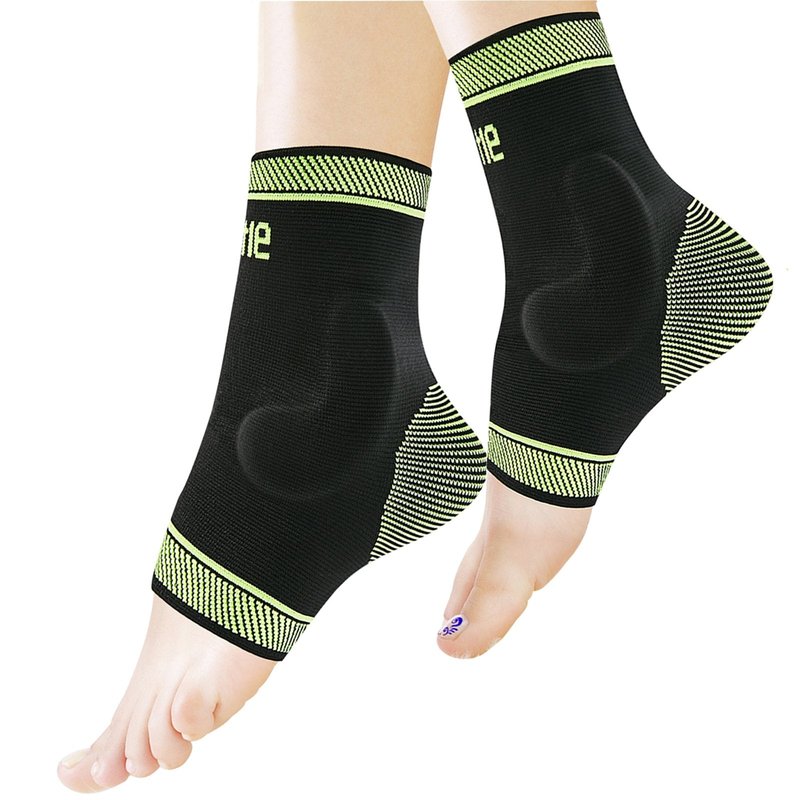 Protle Adjustable Foot Socks, Ankle Brace Compression Support Sleeve with Silicone Gel, Arch Support - Boosts Recovery from Joint Pain, Sprain, Plantar Fasciitis (Black-XLarge)