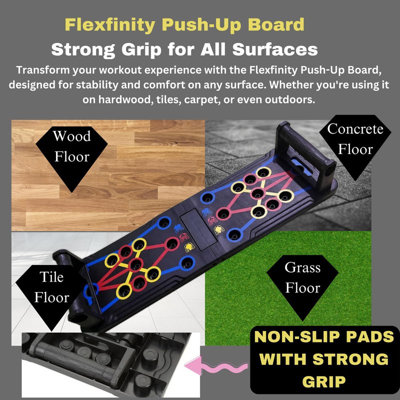 Push Up Board 25-in-1 | Portable Pushup Board & Push Up Bar for Men | Home Gym Pilates Board & Fitness Equipment | Workout Equipment, Gym Gear