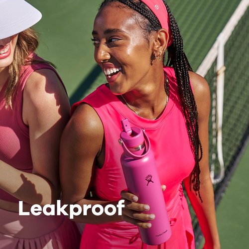 Hydro Flask Water Bottle - Insulated Stainless Steel - Leakproof Straw Lid, 24 Oz Trillium Pink