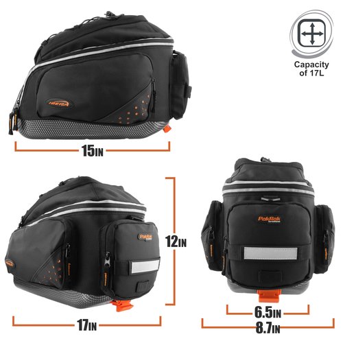 Ibera PakRak Bicycle Seat Post Commuter Rack and Quick-Release Bag