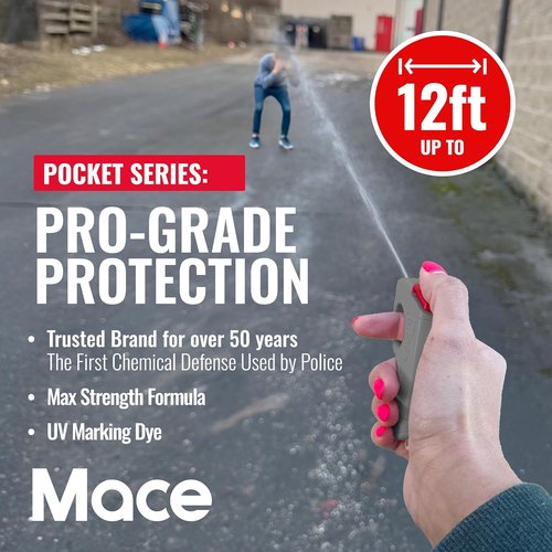 Mace Pocket Model Pepper Spray - Compact Self-Defense Solution | Easy to Carry & Use
