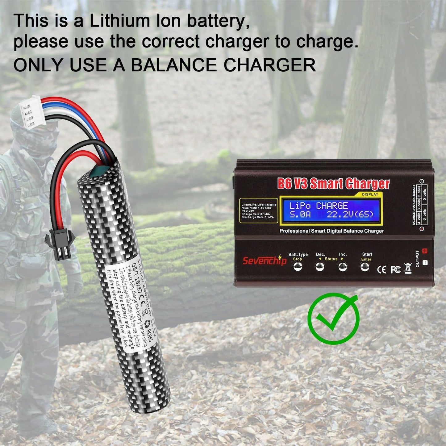 Crazepony Airsoft Lipo Battery 11.1V Rechargeable 3S Lipo 2000mAh Battery for Splatter Ball with 3S Charging Cable and SM-2P Plug to Mini Tamiya Connector/XT30 Switch Cable for Water Bead Blaster