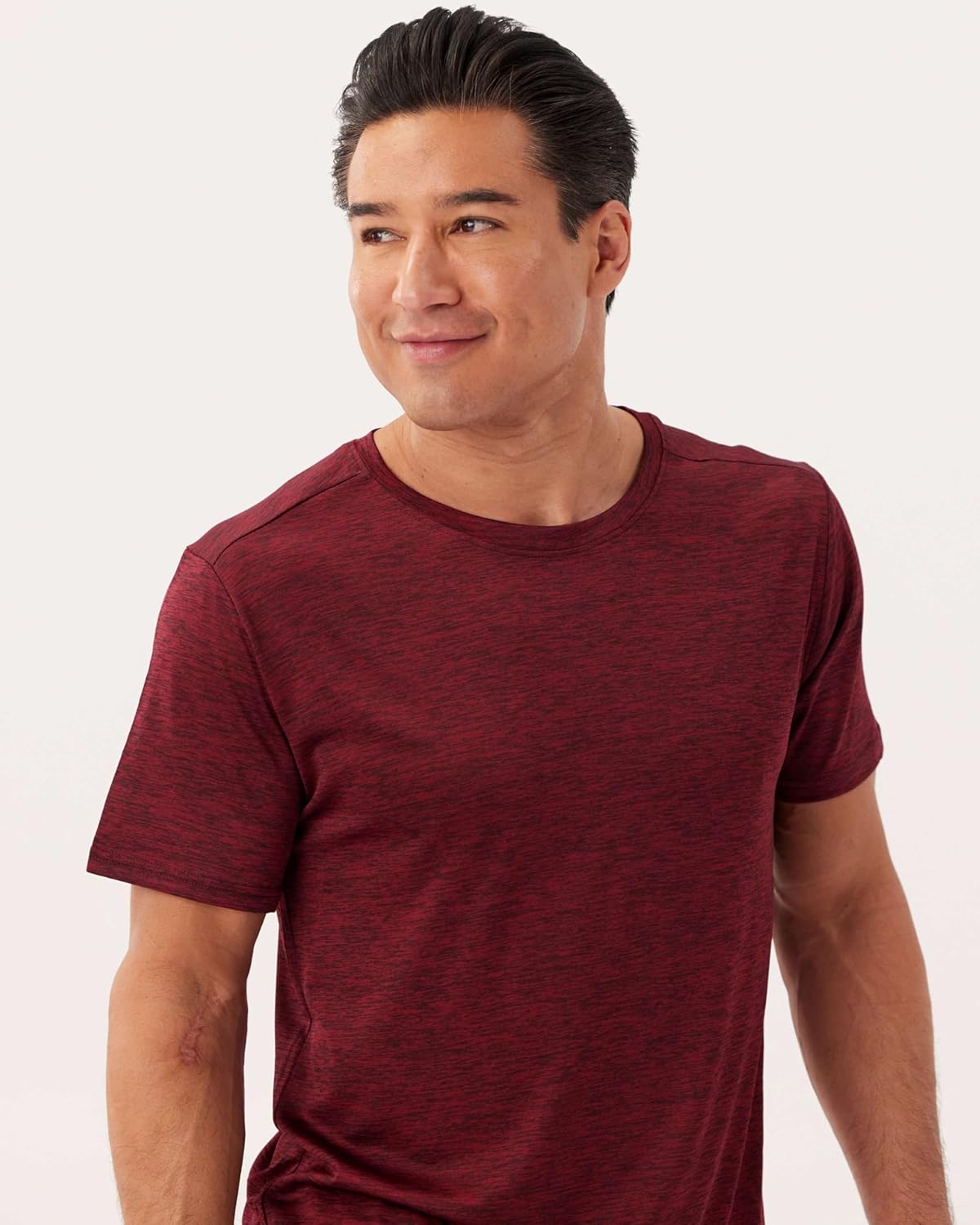 Real Essentials Men's Dry-Fit Crew Neck T-Shirts - 5 Pack for Fitness & Gym Workouts