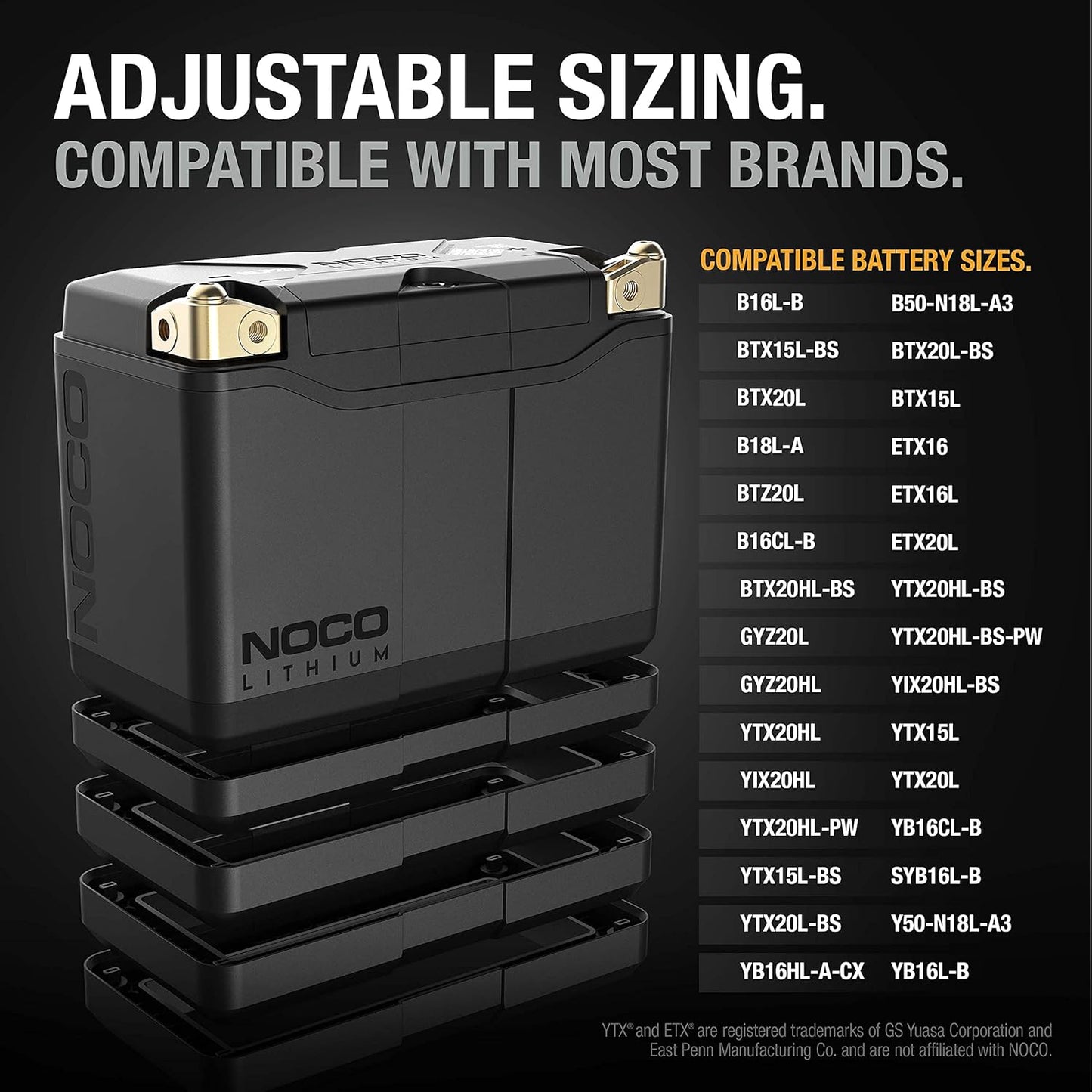 NOCO Lithium NLP20 | Ultra-Light 12V Powersport Battery - 7Ah Capacity, 600A Start Power, Intelligent BMS