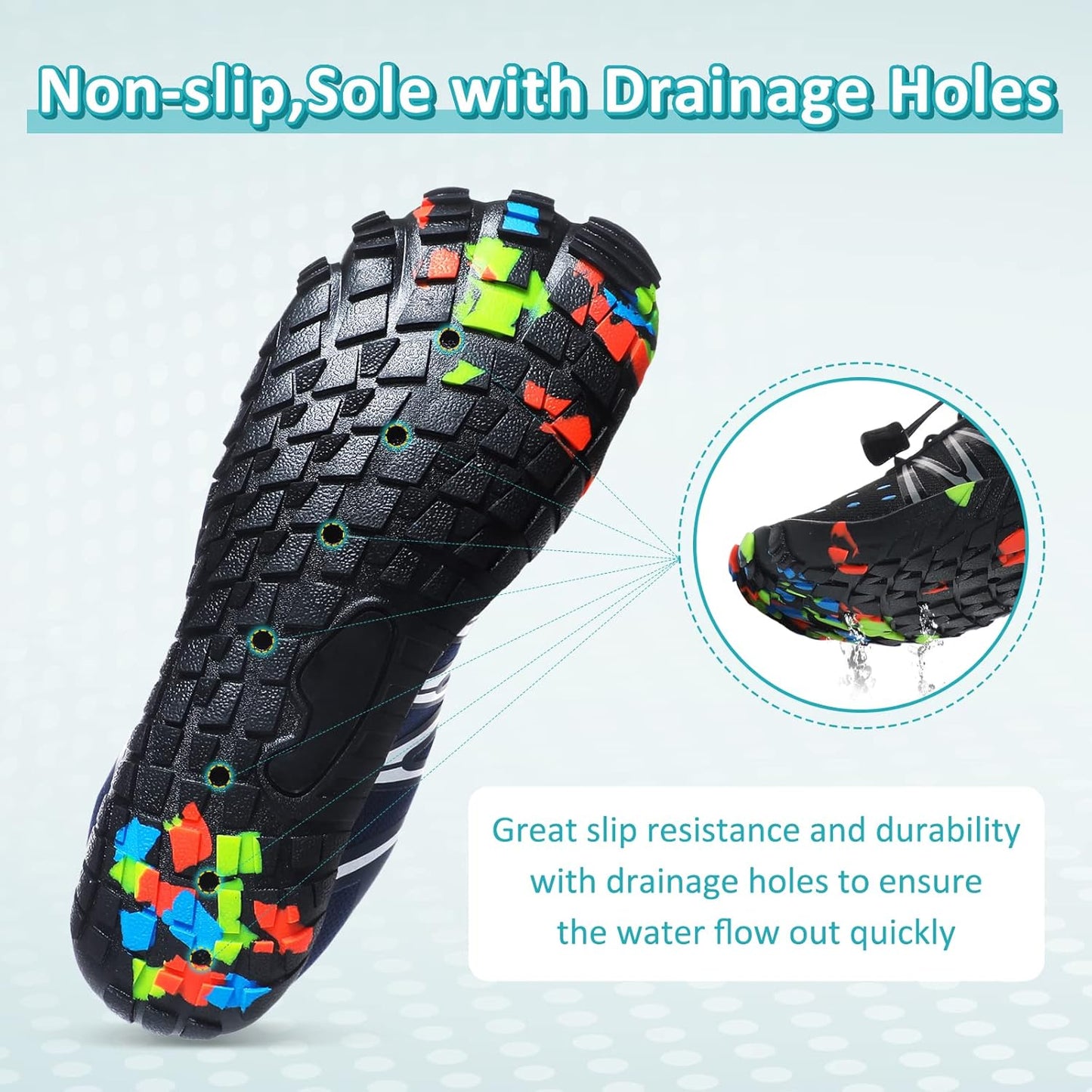 Ziitop Water Shoes - Anti-Slip Barefoot Swim Shoes for Men & Women | Quick Dry, Lightweight, Ideal for Beach & Outdoor Activities