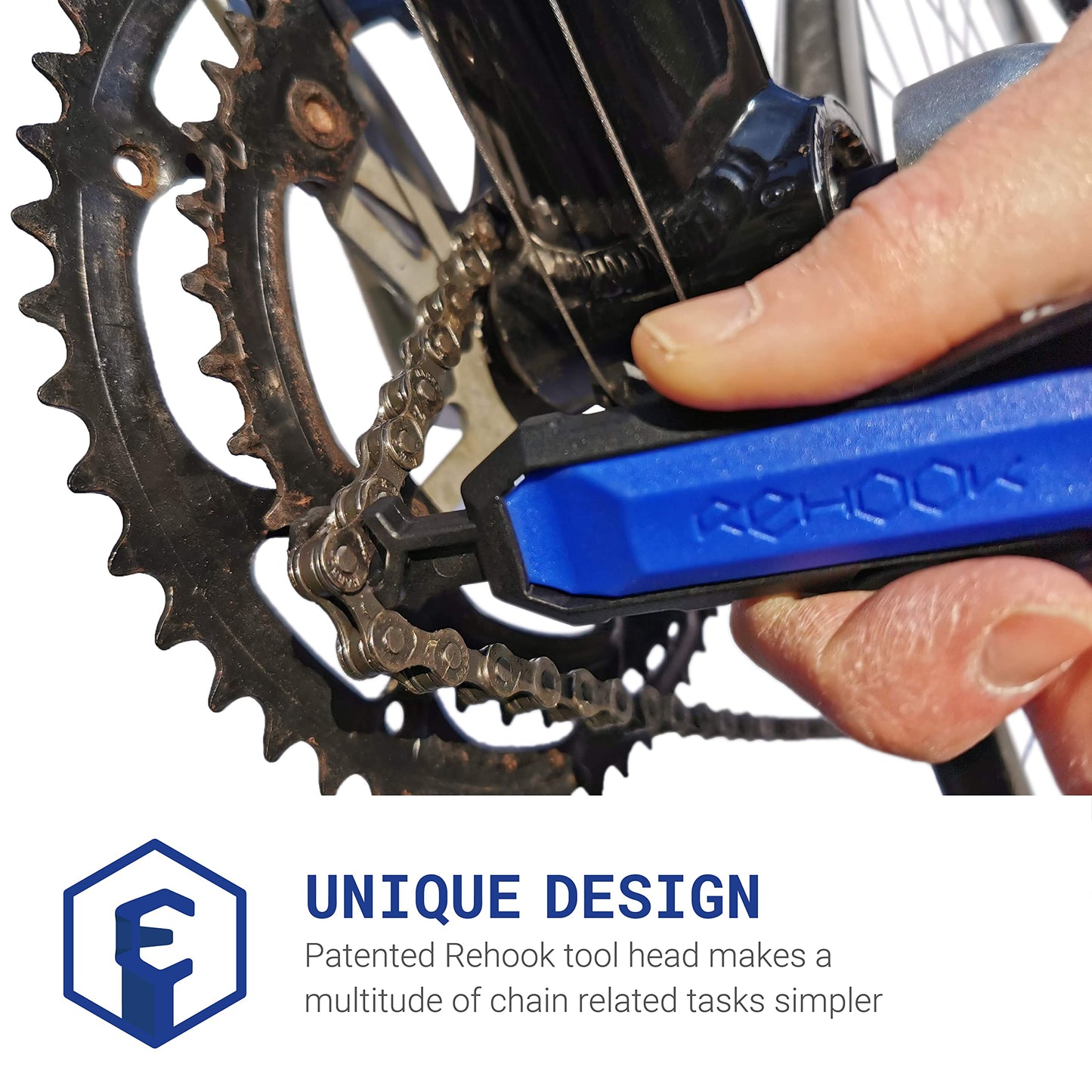 Rehook PLUS - Lightweight Bike Multi Tool for Cyclists. Includes Tyre Levers, Spoke Keys, Chain Tool, Wrench, Hex, Screwdriver
