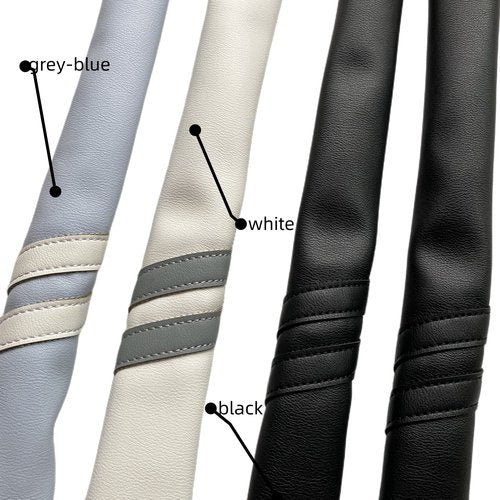 Classic Golf Alignment Stick Cover Headcover Holder 13in Hold at Least 2 Sticks - White, Light Blue, Black Soft Synthetic Leather Well Made (All Black)