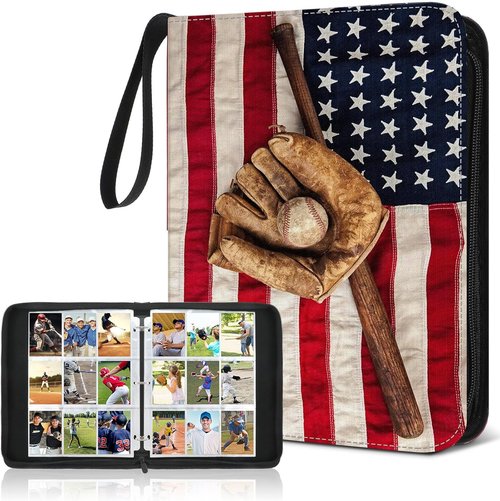 Baseball Cards Binder - 250th Anniversary Trading Card Album with 900 Pockets & 50 Double-Sided Pages