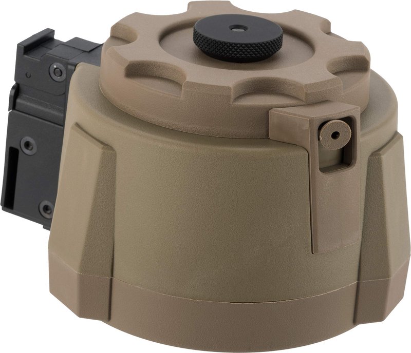 Evike Airsoft - Angel Custom 1500 Round Firestorm AEG Airsoft Drum Flashmag (Model: AK/Dark Earth)