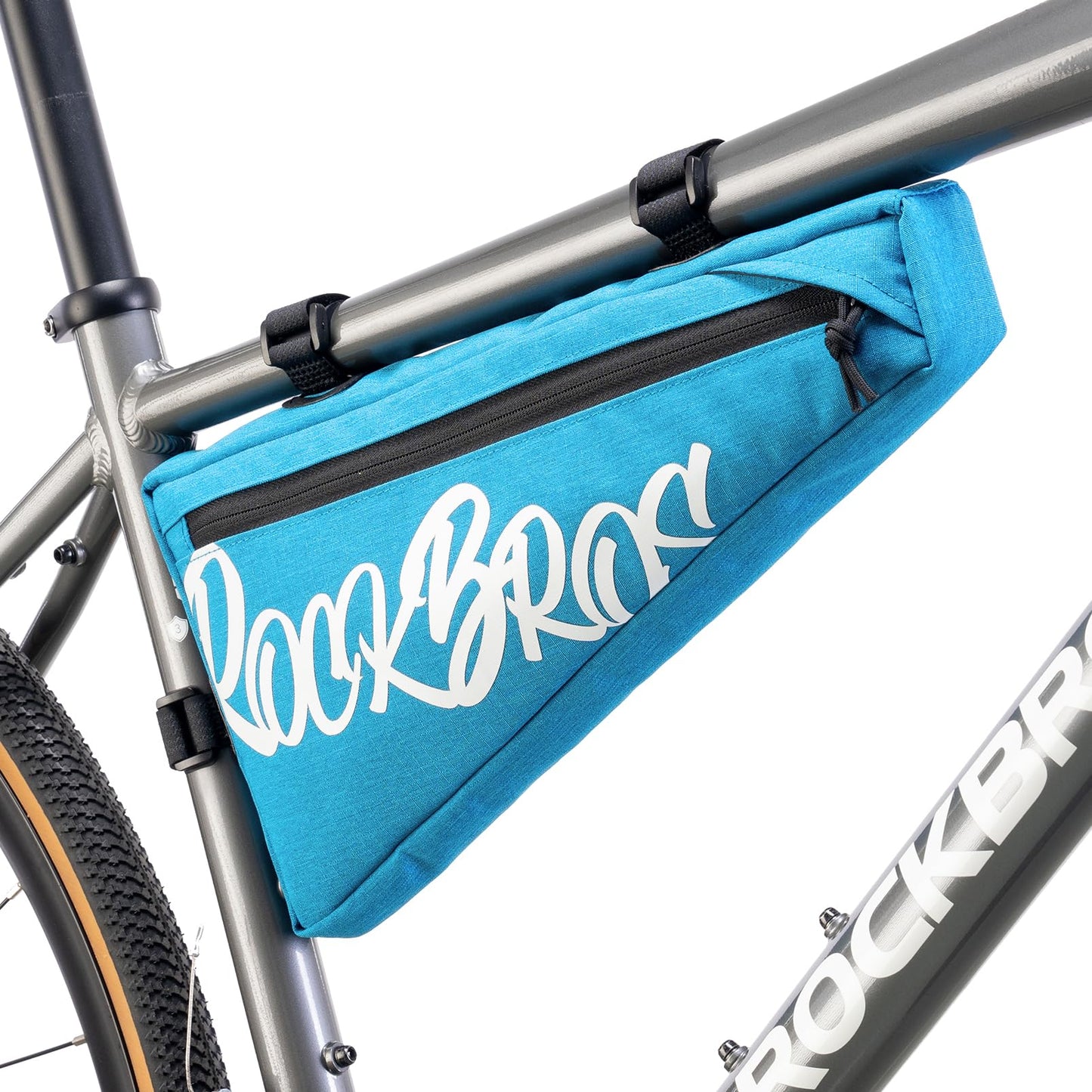 ROCKBROS Bike Frame Bag 1.9L Bike Triangle Bag Water Resistant Bike Frame Pouch Black/Blue/Red Bike Bag for Bicycles Blue