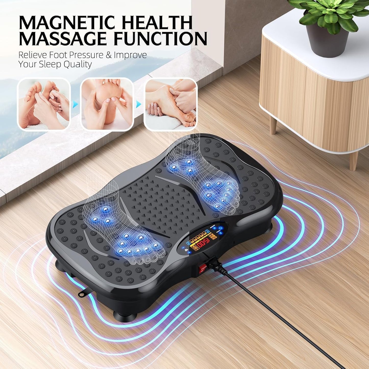Skiennix Vibration Plate Exercise Machine - Lymphatic Drainage & Muscle Recovery | Bluetooth, Remote, 330lbs Capacity