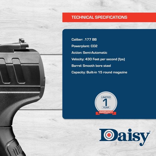 Daisy Powerline 426 Air Pistol - High-Performance BB Gun | Ideal for Target Shooting