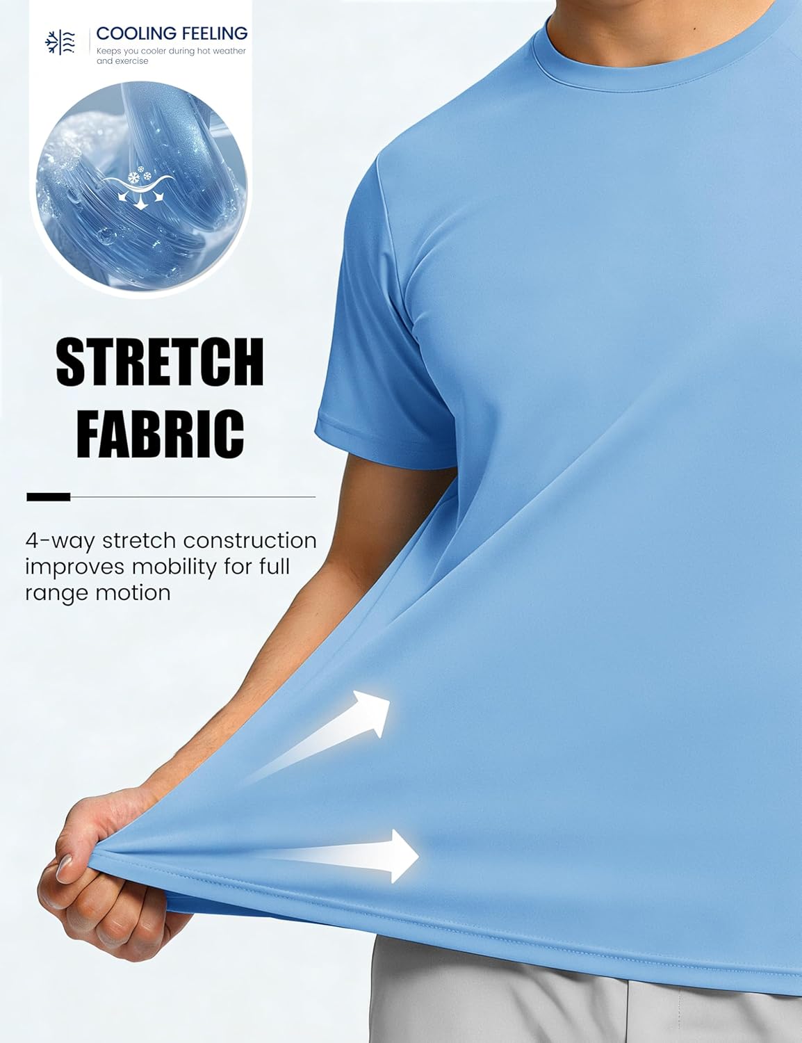 TACVASEN Men's Athletic T-Shirt - Quick Dry Fit for Workouts & Sun Protection | UPF 50+