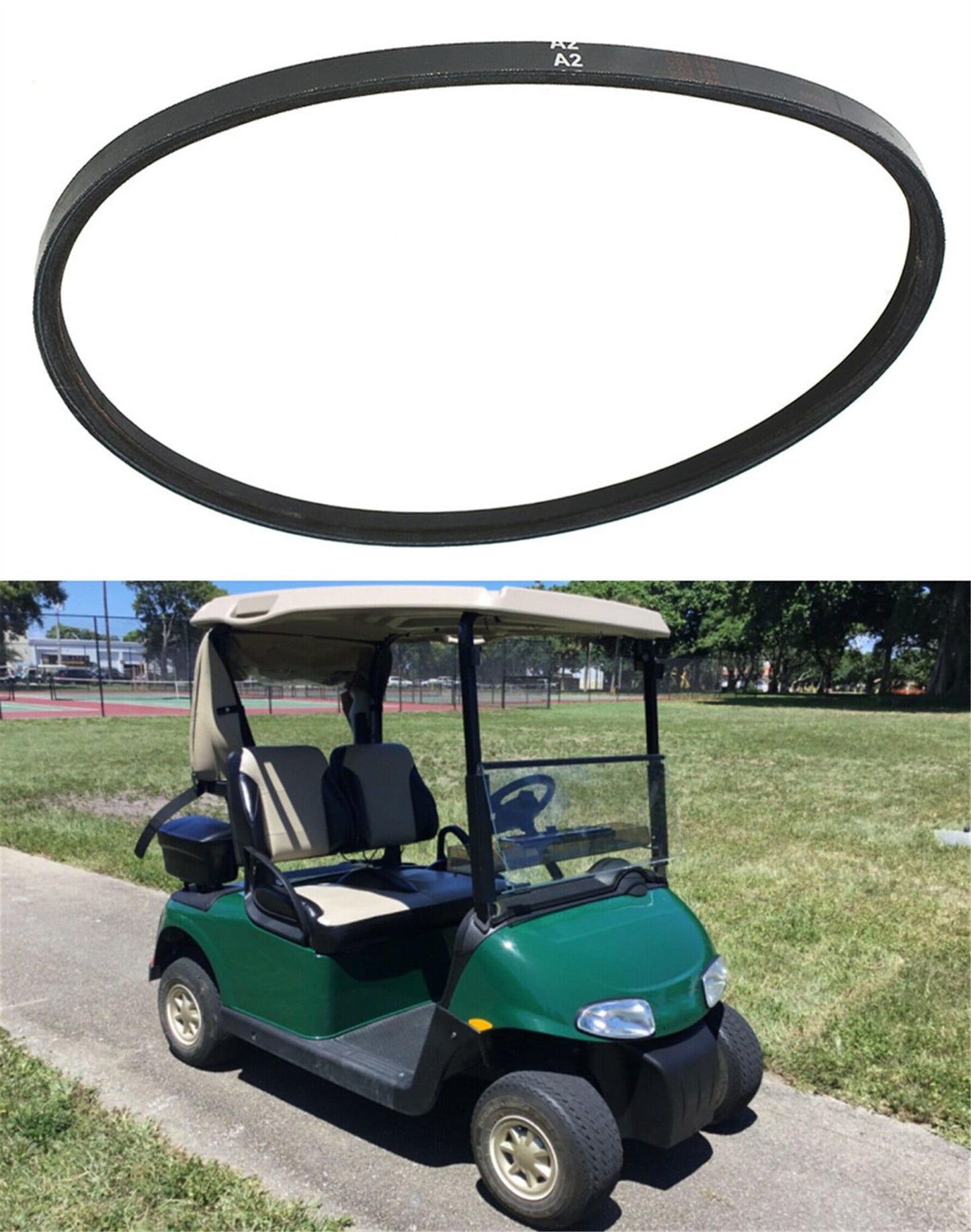 munirater Starter Generator Belt 4 Cycle Replacement for EZGO 295cc 350cc Golf Cart 1991 - Up 26414G01 630587