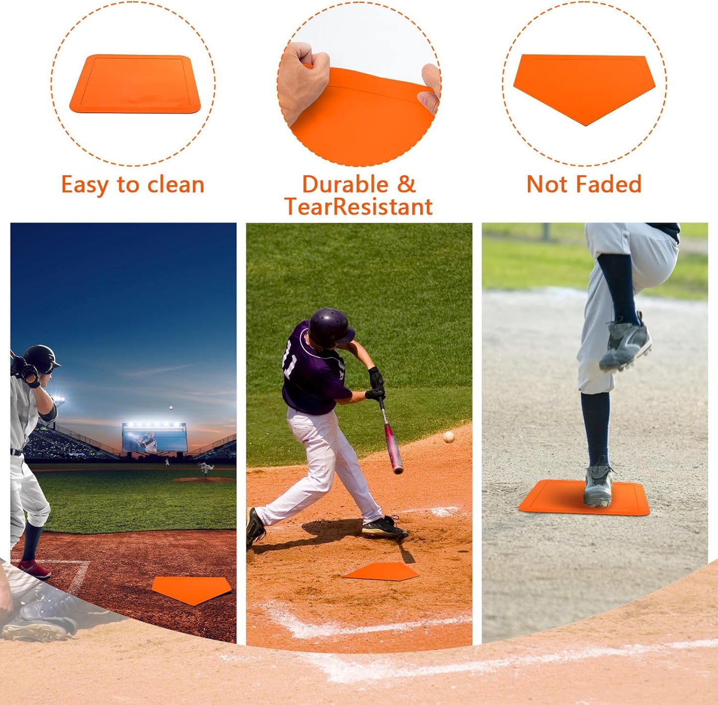 Thrown Down Baseball Bases - Durable & Portable Set for Baseball, Tee Ball, Softball | Ideal for Backyard Practice