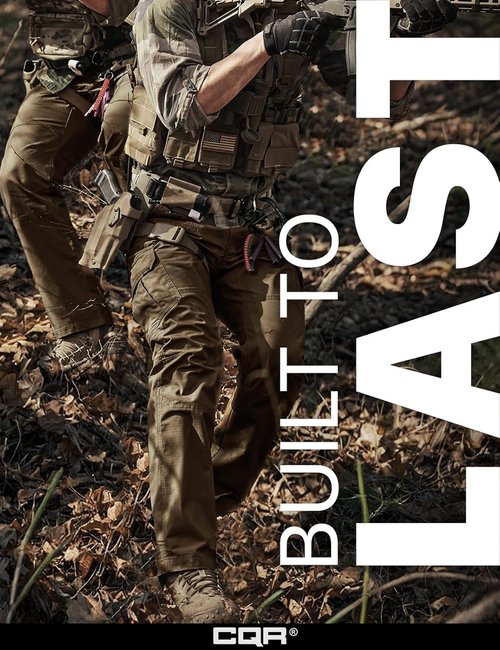 CQR Tactical Pants - Lightweight Water-Resistant Ripstop Cargo Pants for Work & Hiking | Men's Outdoor Apparel
