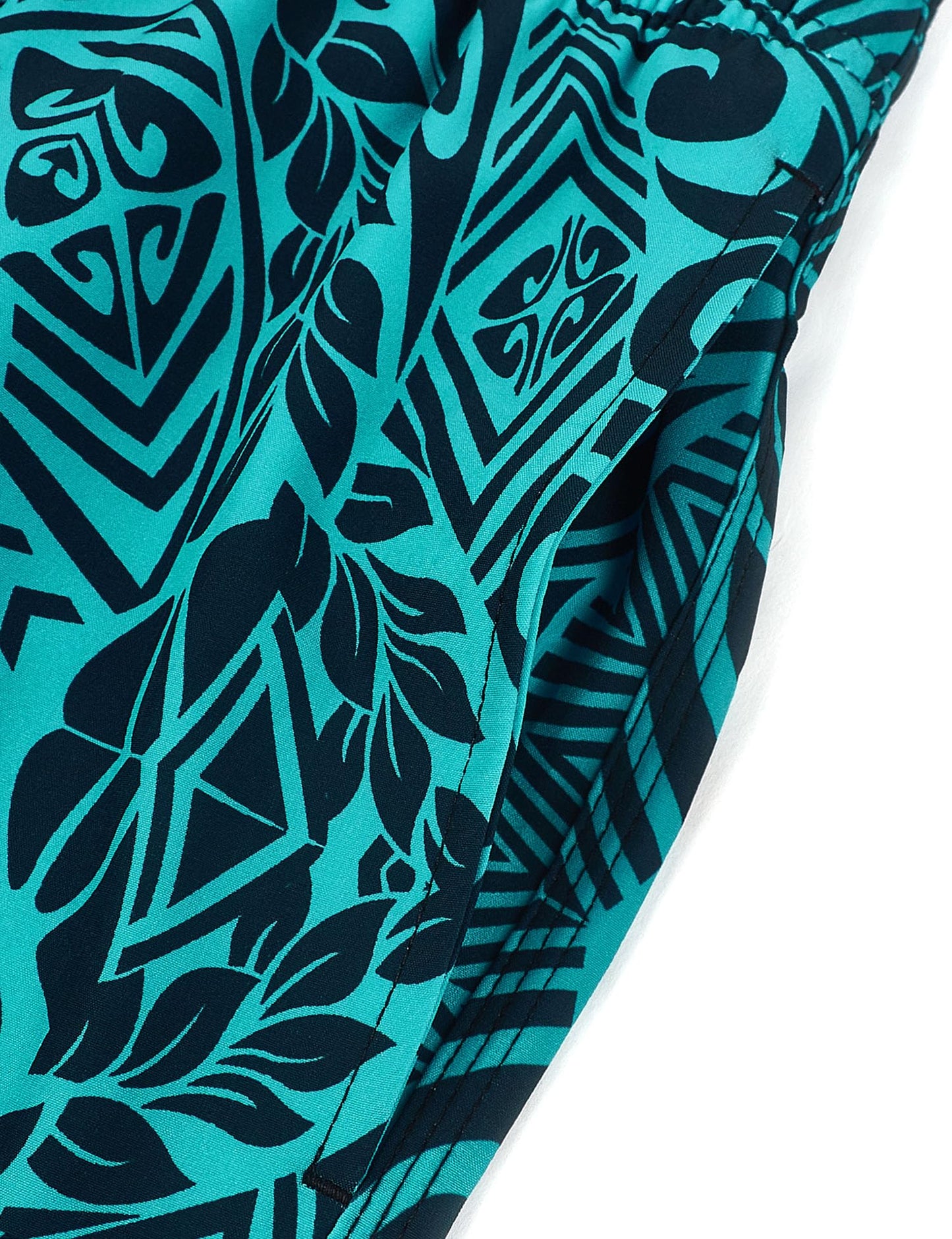 ELETOP Men's Swim Trunks Quick Dry Bathing Suit Swimming Board Shorts Mesh Lining Beach Swimwear Symbol Green XXL