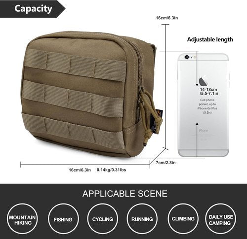 Mardingtop Tactical Utility Pouch - Compact EDC Tool Bag with Molle System | Military-Grade Design