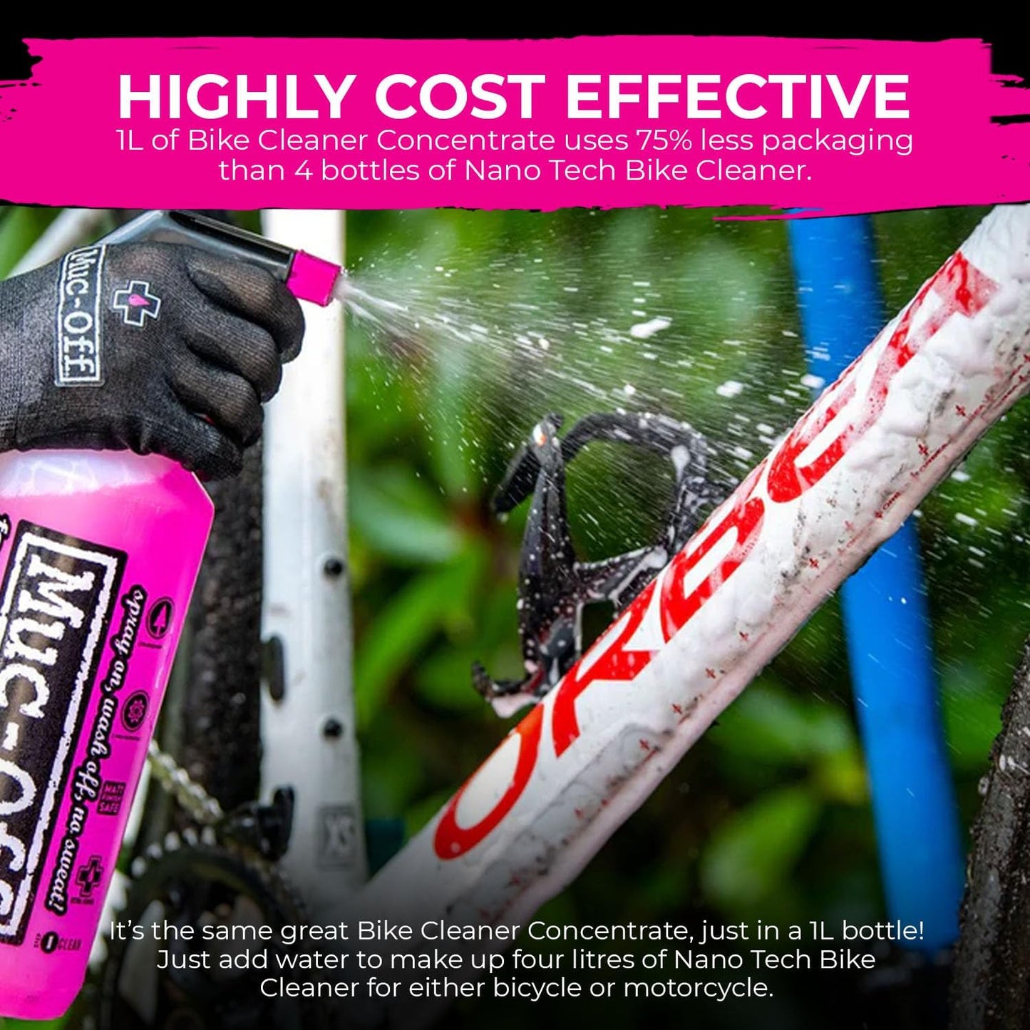 Muc-Off Nano Tech Bike Cleaner 1L - Biodegradable Formula, Safe for Carbon Fibre & All Surfaces