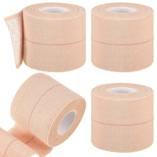4 Rolls Elastic Tape Adhesive Elastic Tape Self Adhesive Bandage Wrap Flexible Stretch Bandages for Sports Ankle, Knee and Wrist Animal Pets, 5 Yard