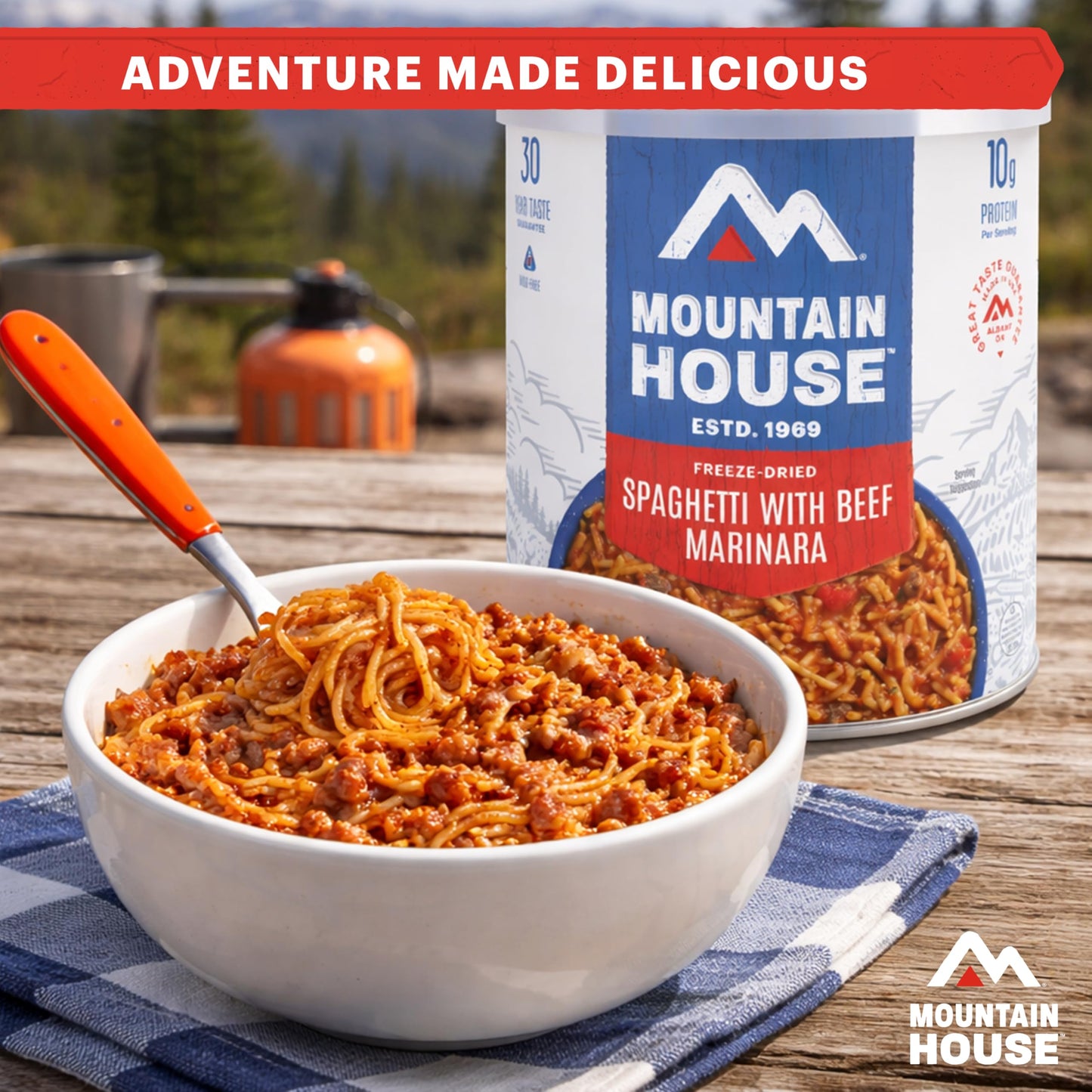 Mountain House Spaghetti with Beef Marinara #10 Can | Freeze Dried Survival & Emergency Food | 7 Servings