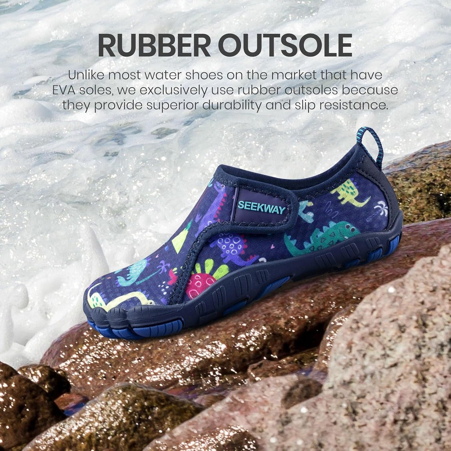 SEEKWAY Barefoot Water Shoes for Kids - Quick-Dry, Non-Slip Sand Shoes for Hiking, Swim & Beach | Toddler Sizes